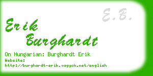erik burghardt business card